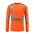 Sweat Absorbing Breathable T-shirts Dry Outdoor Safety Construction Workwear Reflective Strip Long Sleeved T-shirt With Pocket