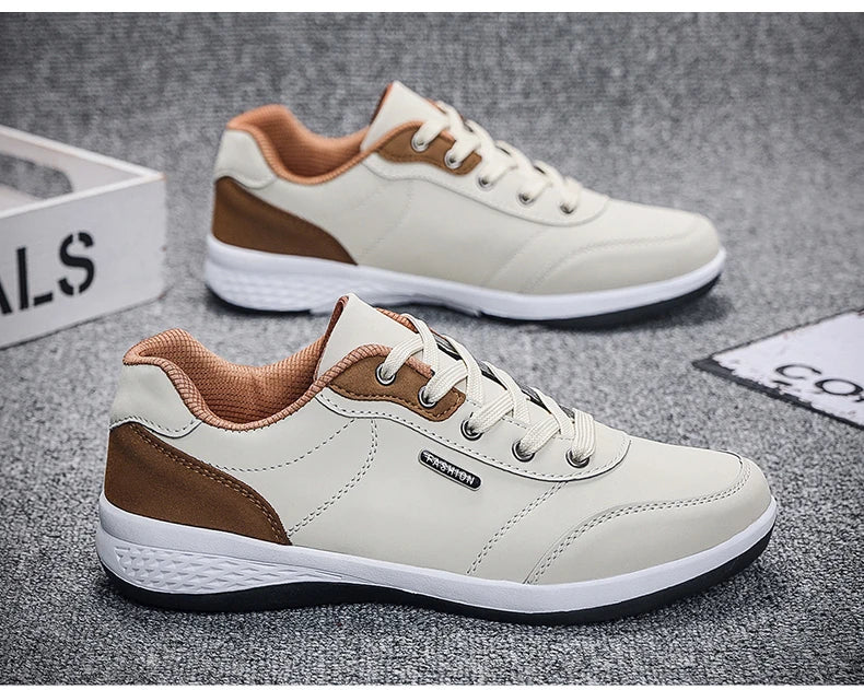 Pu Leather Men Shoes Sneakers Trend Casual Skateboarding Shoes Male Sneakers Non-slip Footwear Men Vulcanized Shoes Men Sneaker