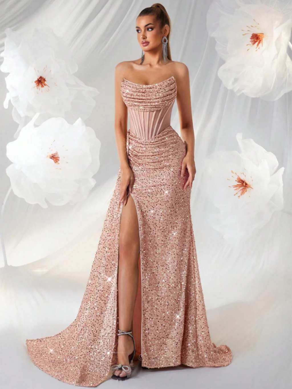 2026 Elegant Bridesmaid Dress Prom Evening Gown for Women Party Dresses Stylish Bridal Attire in Multiple Sizes
