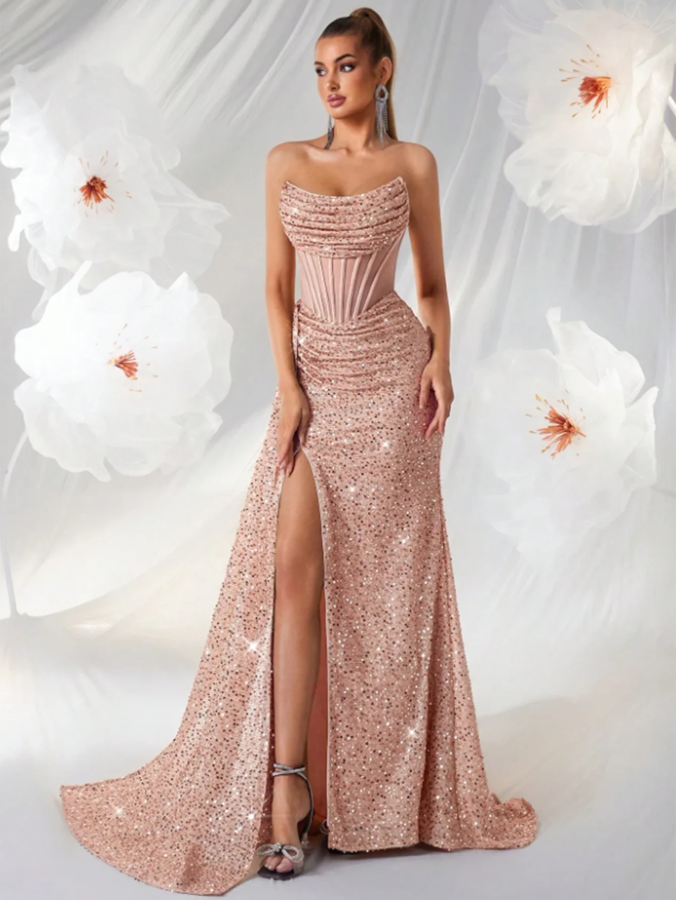2026 Elegant Bridesmaid Dress Prom Evening Gown for Women Party Dresses Stylish Bridal Attire in Multiple Sizes