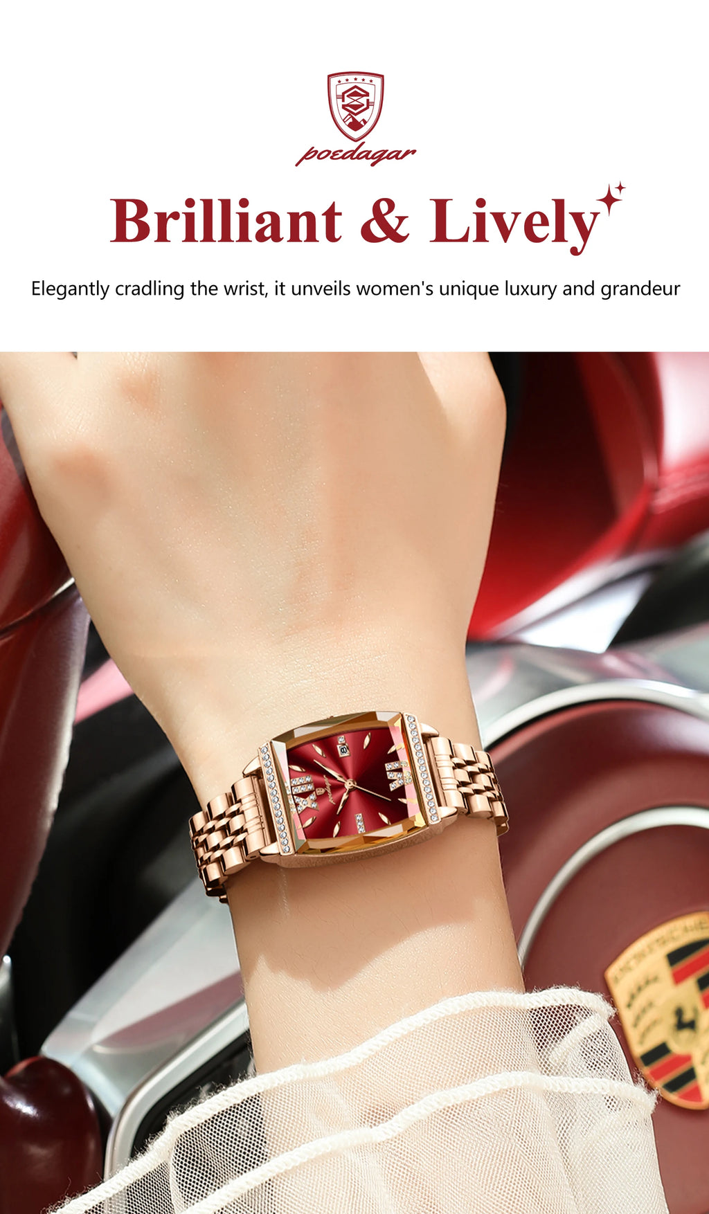POEDAGAR Fashion Watch For Woman High Quality Waterproof Date Elegant Ladies Watch Stainless Steel Original Women Quartz Watches