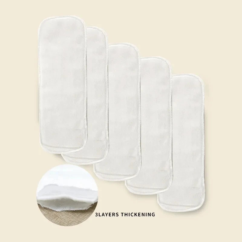 Reusable Cloth Diapers for Babies – 10pcs/5pcs Washable Ecological Cotton Nappies 3/6-Layer