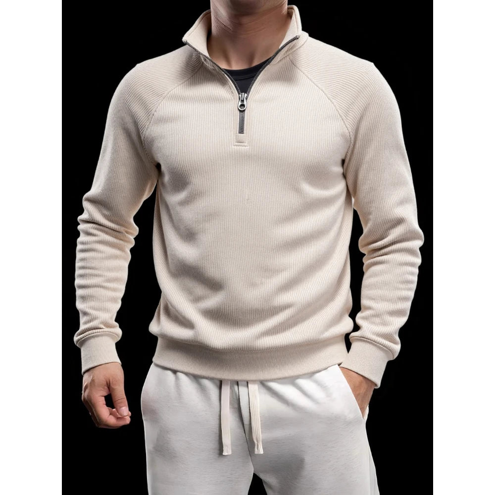 AIOPESIN Brand Men Winter Thermal Sweater Cotton Zipper Slim Fit Thermal Underlayer Top Luxury Soft Shell Pullover Sweatshirt