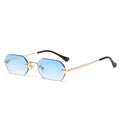 SHAUNA Gothic Rimless Sunglasses Retro Punk Gradient Shades UV400