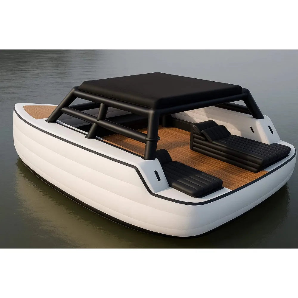 Large Custom Inflatable Yacht Pink Boat New High Quality PVC Outdoor Watercraft for Summer Party Leisure