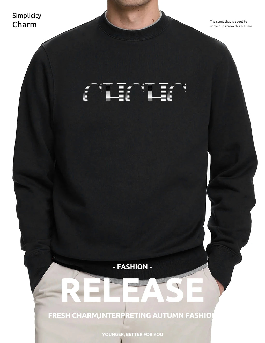 CHCH New Casual Sweatshirts Men Hoodies 2024 Pullover Streetwear Solid Hoodie Basic Crewneck Hoody Hoodies