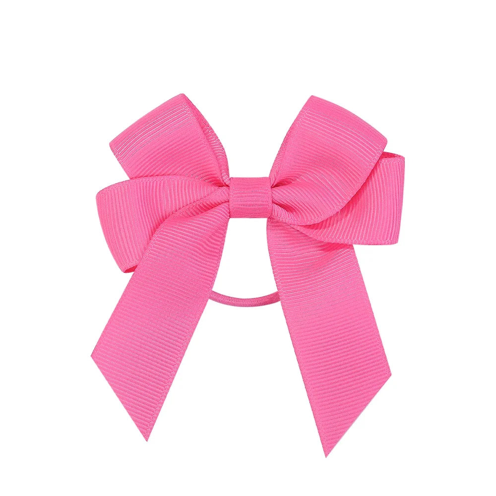 3.15inches Solid Color Hair Ribbon Hair Band for Girls Toddler Cheer Up Bows Head Rope Kids Headwear Ponytail Hair Accessories - EXPRESS STORE