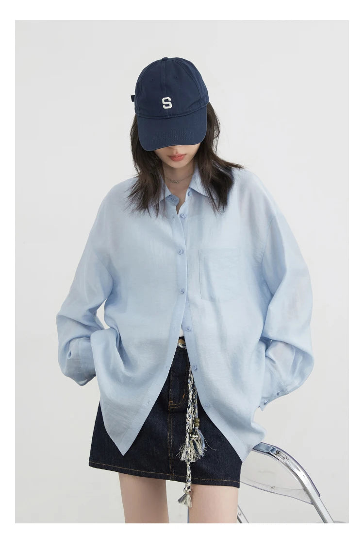CHIC VEN Women Long Sleeve Shirts Solid Loose Casual New Style Design Back Hollow Out Shirt Female Blouse Spring Summer 2026