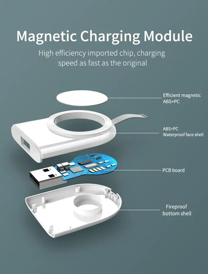 Fast Magnetic Wireless Charger For Apple Watch 8 7 6 5 4 3 SE Ultra 2 IWatch Dock Adapter Chargers Portable USB Charging Station