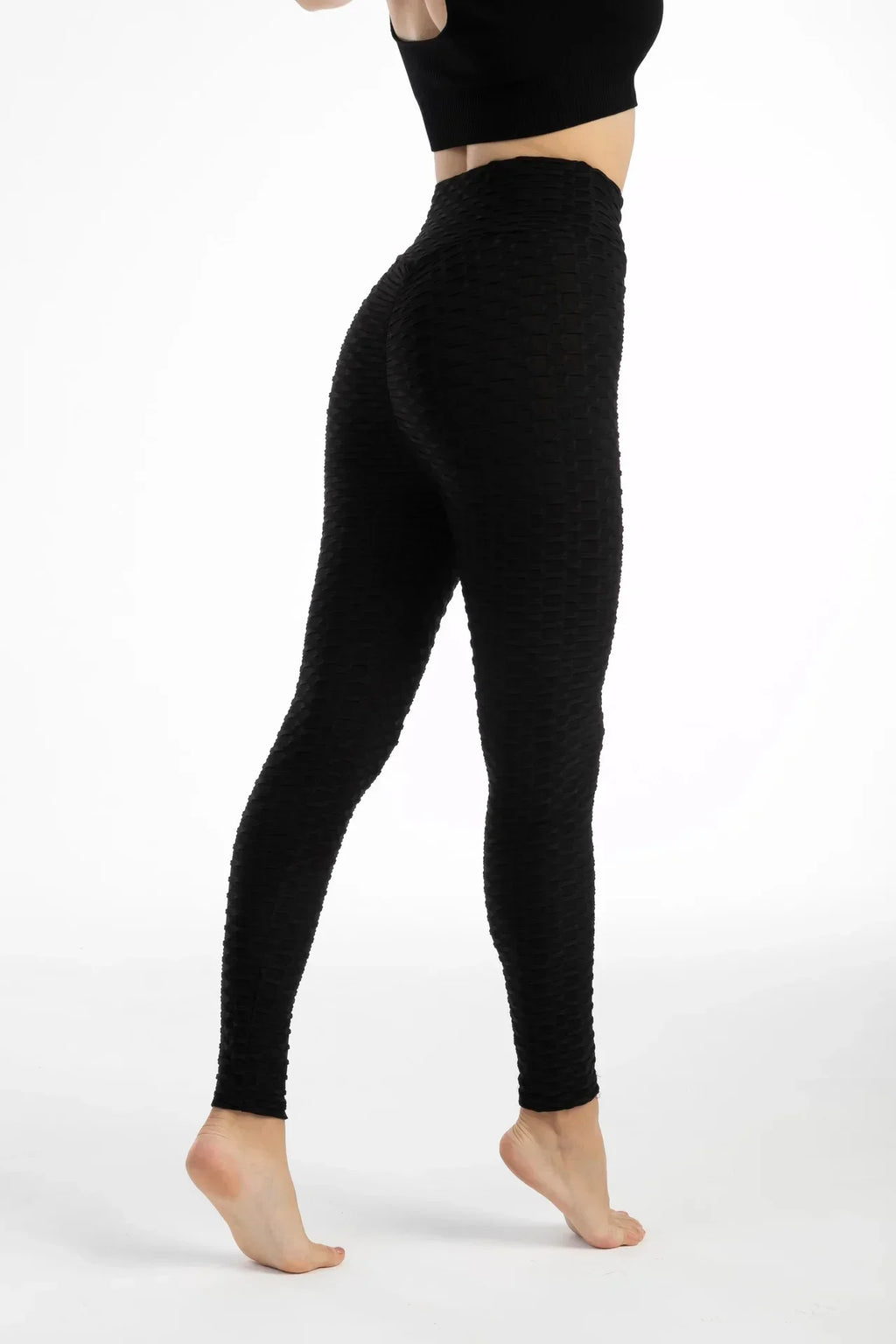 Women High Waist Bubble Leggings Seamless Yoga Leggings High Elastic Hip Liftting Gym Trainning Running Slim Fashion Pants