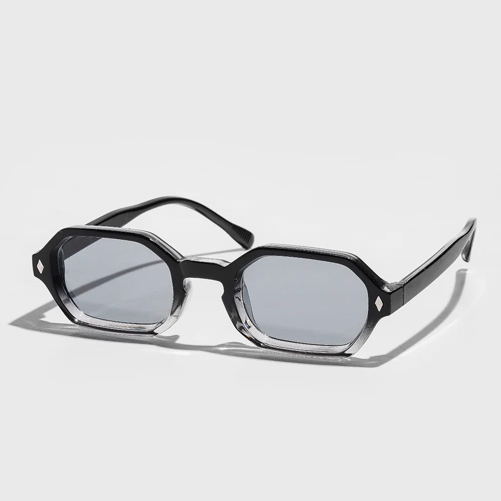 Exquisite Small Square Frame Sunglasses Fashion Sturdy and Durable Party Gatherings Beach Travel UV400 Resistant Shades Glasses