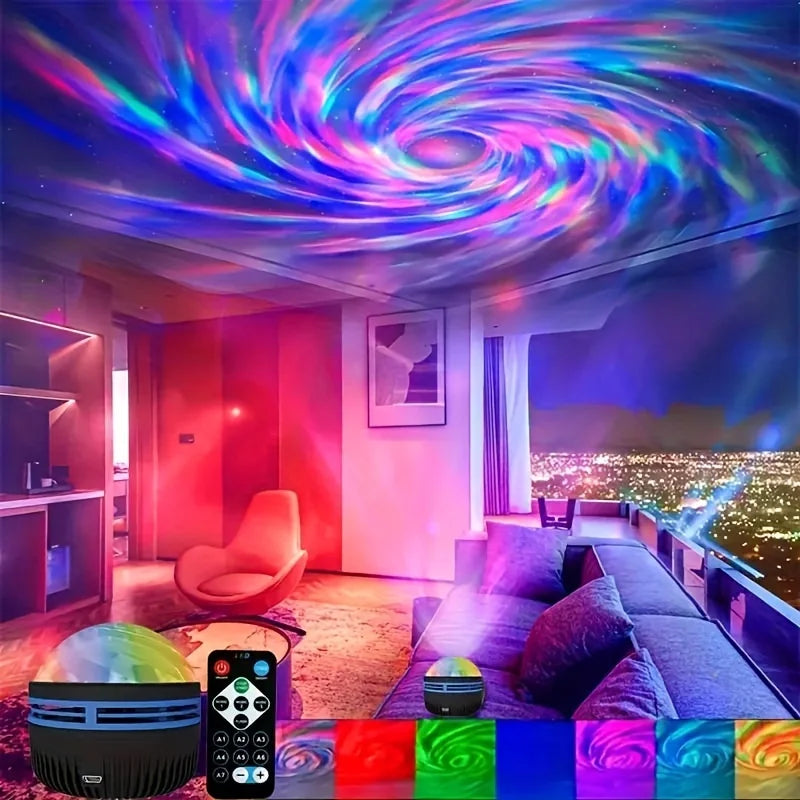 Proyector LED Cielo Estrellado con Aurora Boreal y Control Remoto