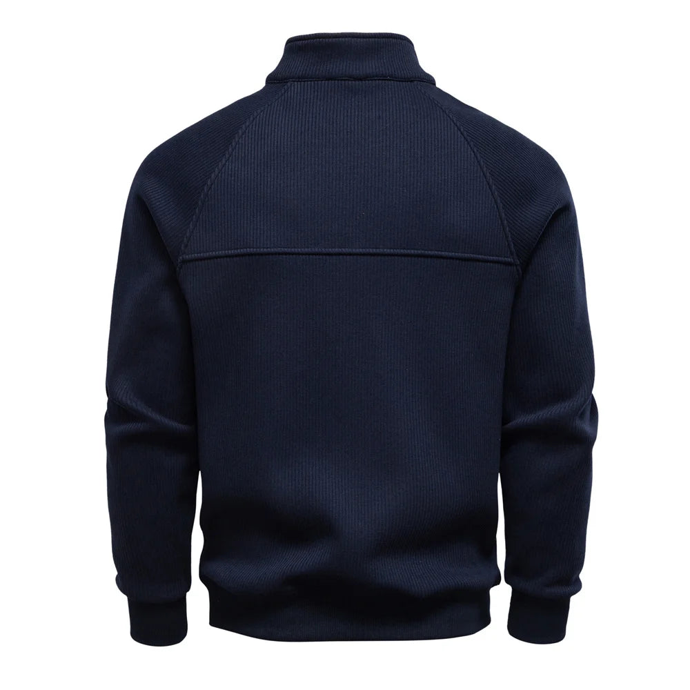 AIOPESIN Brand Men Winter Thermal Sweater Cotton Zipper Slim Fit Thermal Underlayer Top Luxury Soft Shell Pullover Sweatshirt