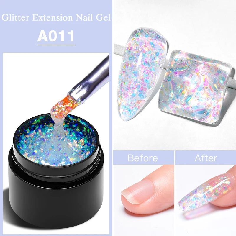 MEET ACROSS 8ml Pearl Shell Thread Gel Nail Polish 3D Semi Permanent Soak Off UV Gel Nail Art Varnish For Nails Manicure DIY