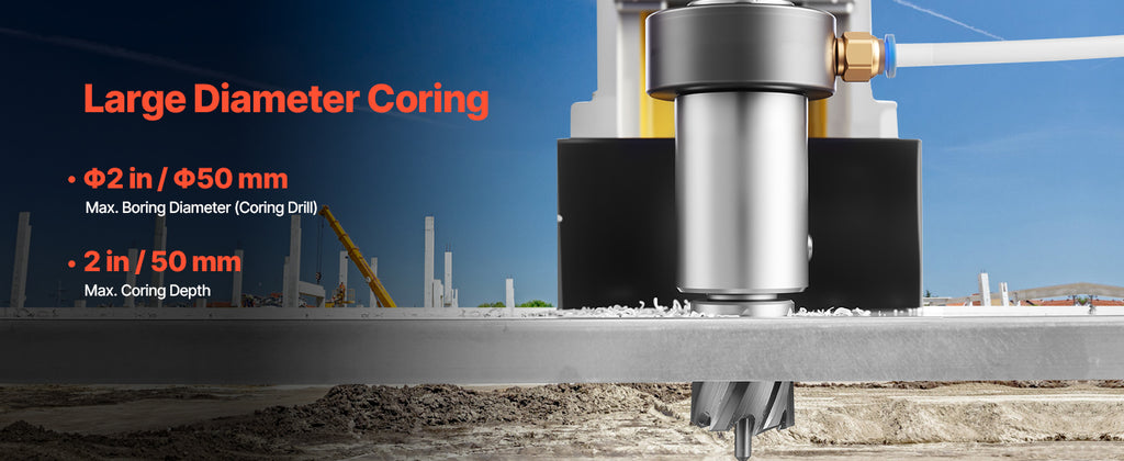 SucceBuy Magnetic Drill Boring Diameter Portable Electric Mag Drill Press Drilling Machine Metal Surface Industrial Improvement